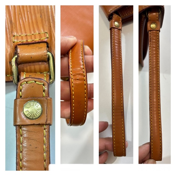 LOUIS VUITTON Epi Leather Sellier Dragonne Women’s Clutch Bag Brown Vintage - Picture 13 of 16